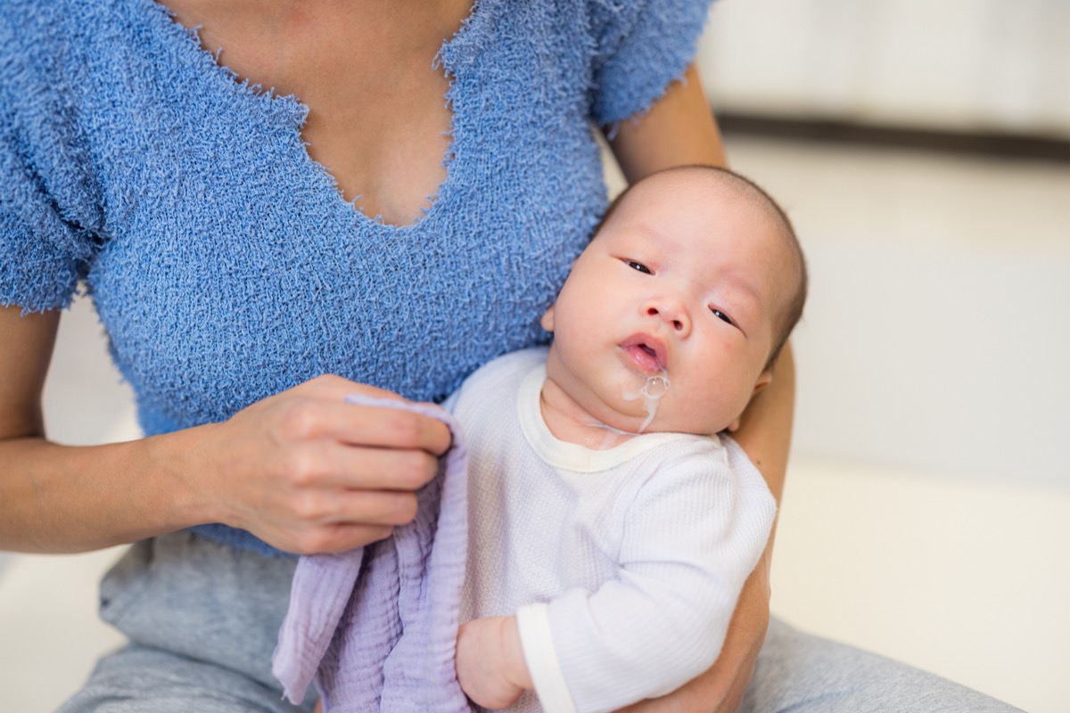 Baby after bottle feed