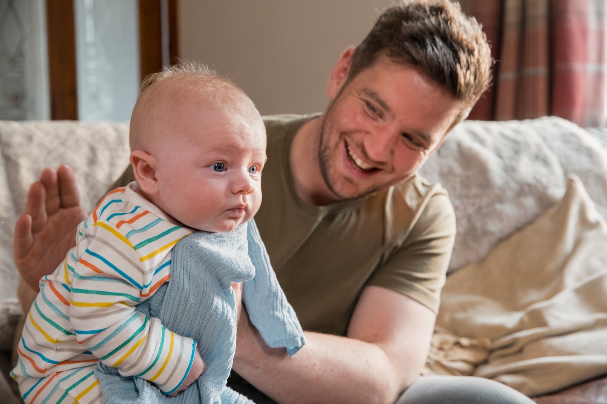 Father with baby
