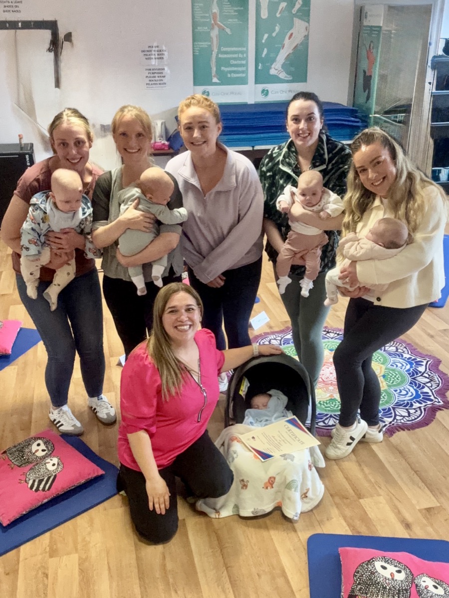 Baby massage class group